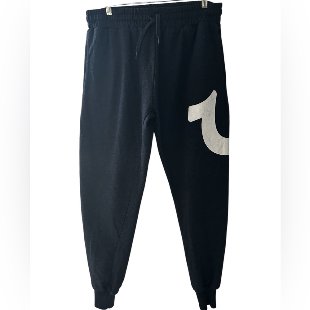True Religion Jogger Big Logo Sweatpants Pockets Z28